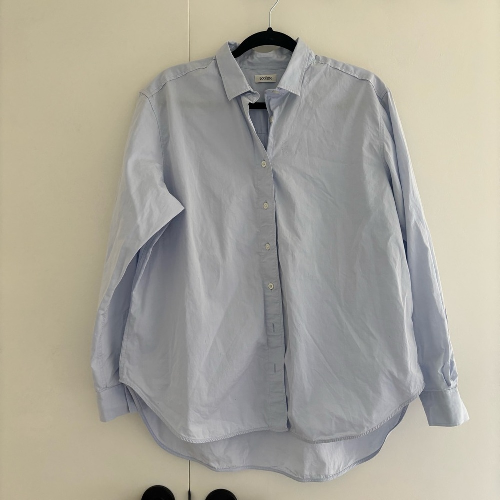 Toteme Classic Tumbled Shirt in Sky